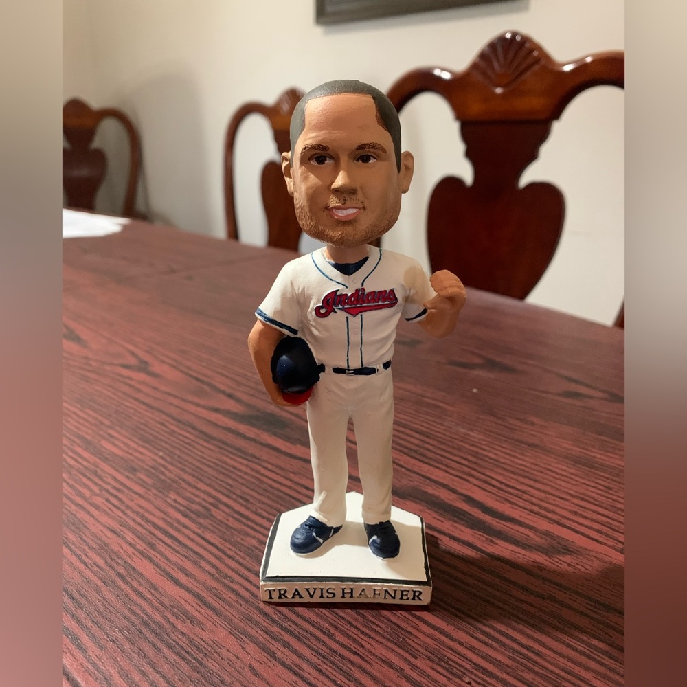 Limited Edition Travis Hafner Pen Holder Bobblehead Cleveland Indians
